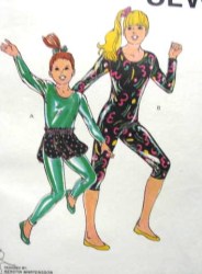 1939 1940 GIRL STRETCH UNITARDS LENGTHS, SKIRT PATTERN 4-7,8-14